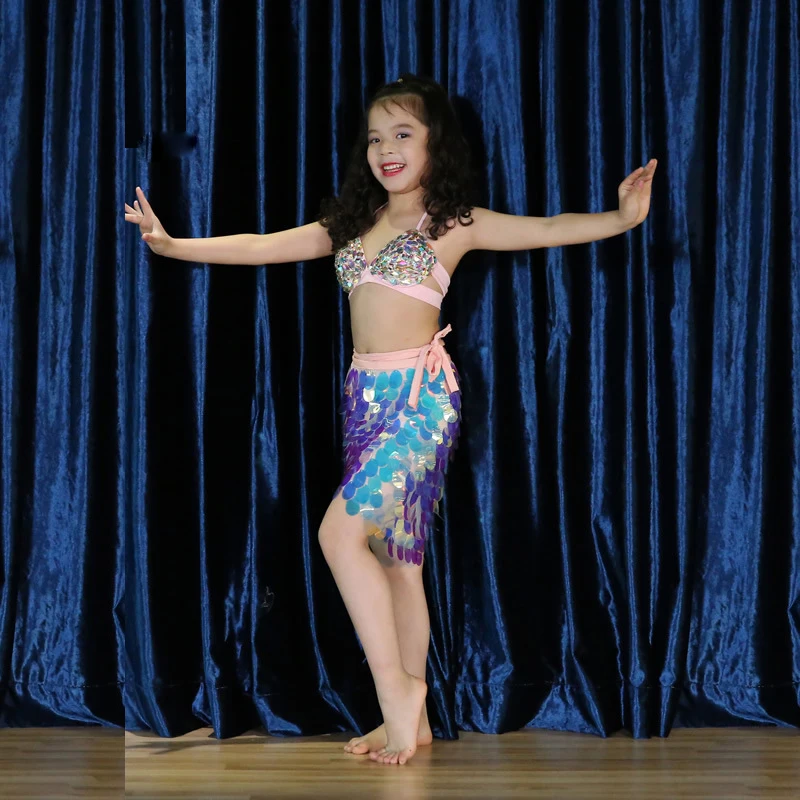 Детский костюм для танца живота комплект из 2 предметов девочек в восточном стиле