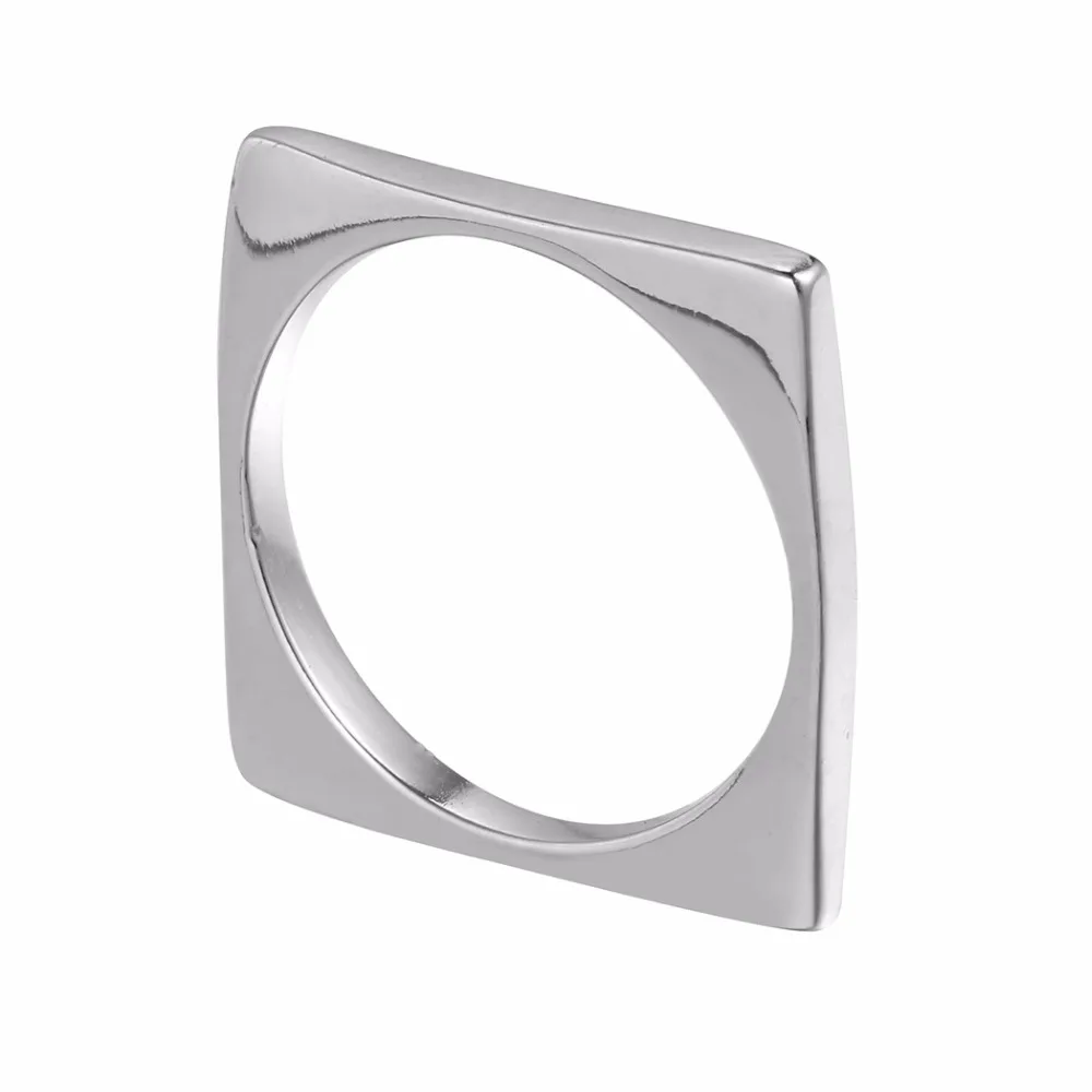 QIAMNI необычное геометрическое открытое квадратное кольцо подарок женское