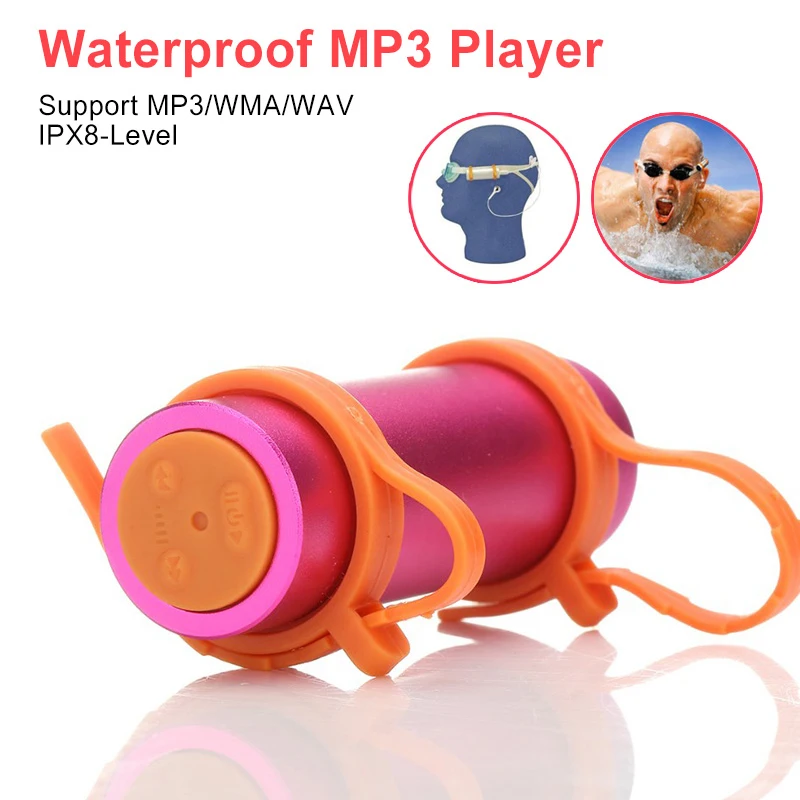 Лидер продаж 4 ГБ 8 встроенный Водонепроницаемый MP3 плеер для плавания и дайвинга