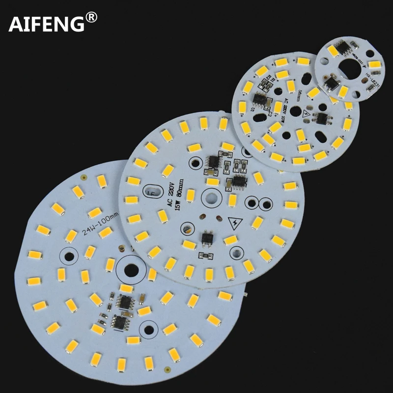AIFENG 10 шт./лот, AC220V, интегрированный IC драйвер, светодиодная пластина, светодиодный чип 3 Вт, 5 Вт, 7 Вт, 10 Вт, 12 Вт, 15 Вт, 18 Вт, 24 Вт, 5730 Smd, светодиодная печатная плата
