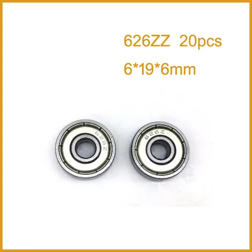 20pcs 626z abec 626 zz Miniature deep groove ball bearing 626ZZ 6*19*6 mm