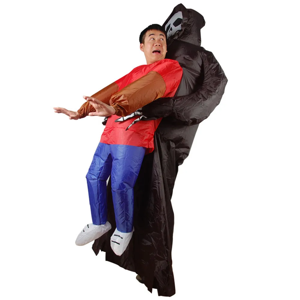 Надувной костюм Скелет для взрослых Аниме маскарадный косплей Мрачный Жнец