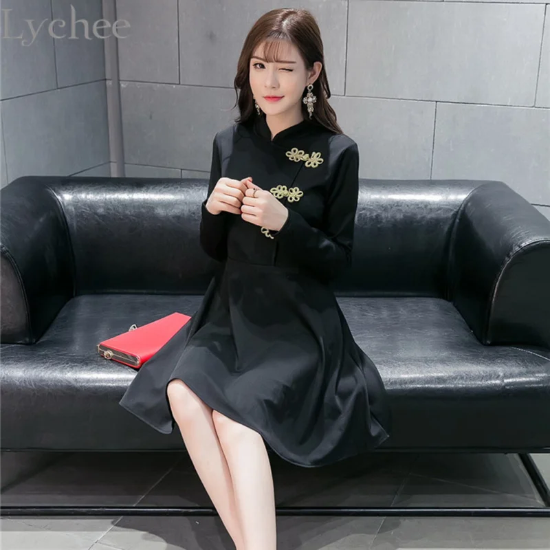 Элегантное Сексуальное Женское традиционное китайское платье Ципао Lychee с