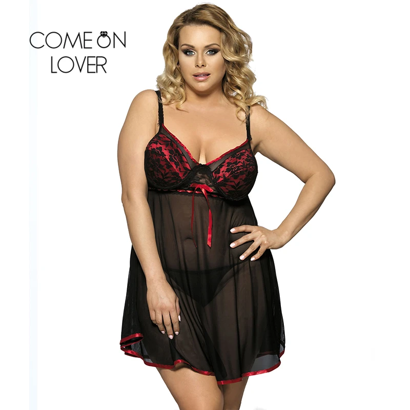 Comeonlover женское платье в стиле Babydoll большие размеры 6XL 7XL сексуальное нижнее белье