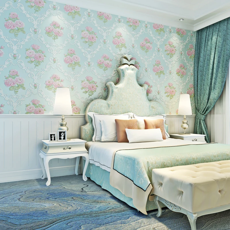 Натуральные цветочные обои для стен 3 D розы Дизайн рельефная настенная бумага