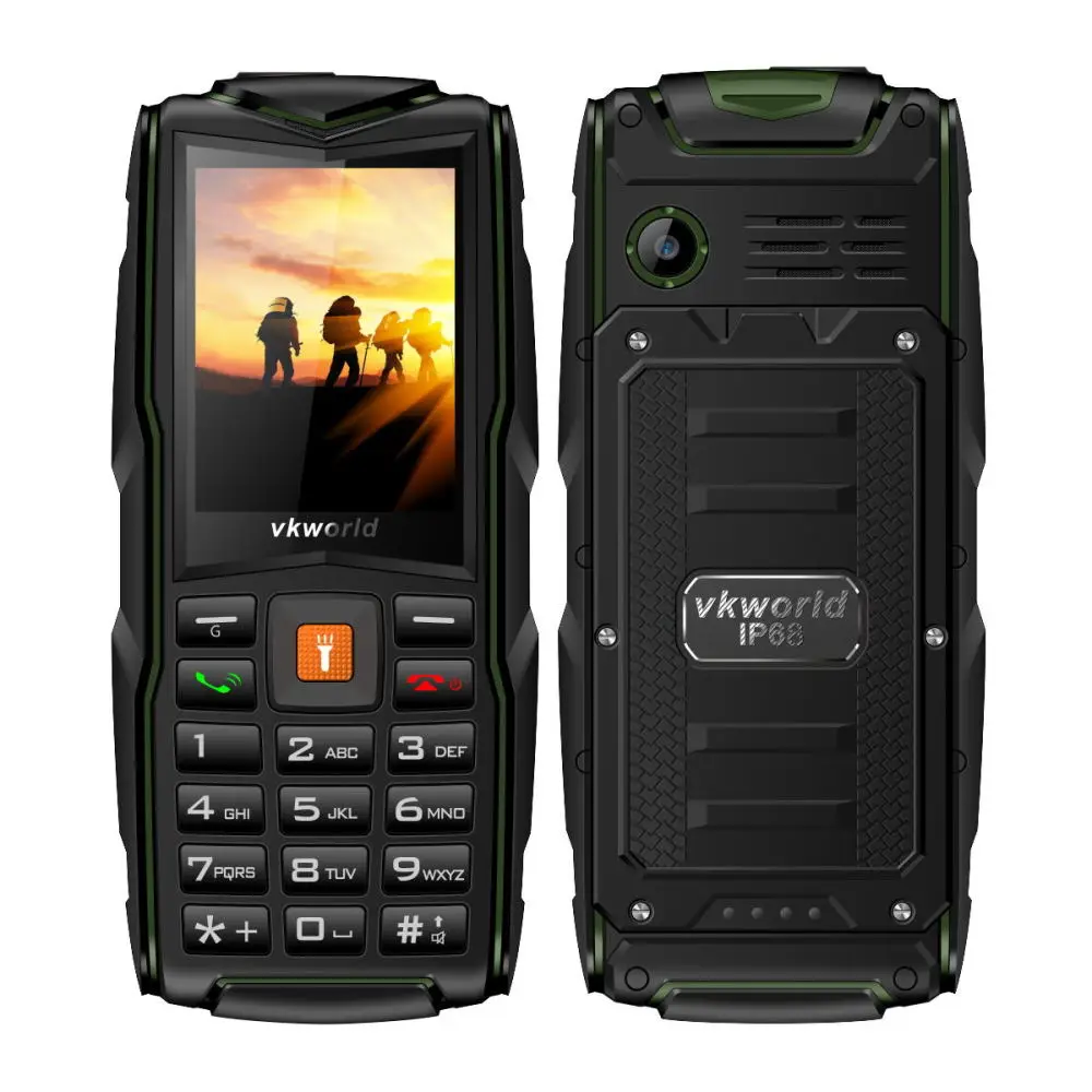 VKWorld новый камень V3 IP68 Водонепроницаемый 2 4 дюйма 3000 mAh мобильный телефон GSM FM