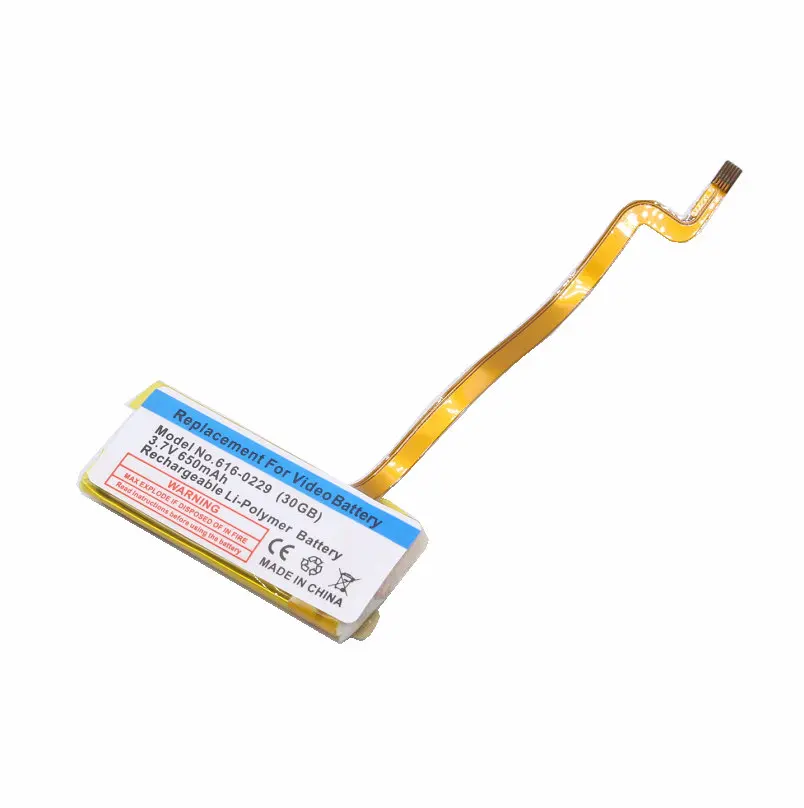 Сменный аккумулятор 5 шт./лот 650 мАч для iPod Classic Gen 6th 7th 80 ГБ 120 тонкий 160 Гб 5/5.5 Video 30 616