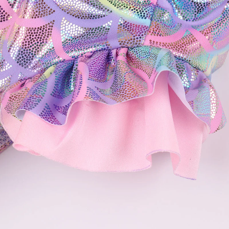 Купальный костюм для малышей полиэстер три предмета купальник девочек с