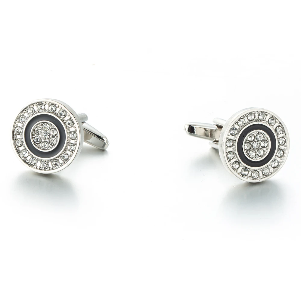 Запонки роскошные брендовые Свадебные с круглыми пуговицами и кристаллами 252 |