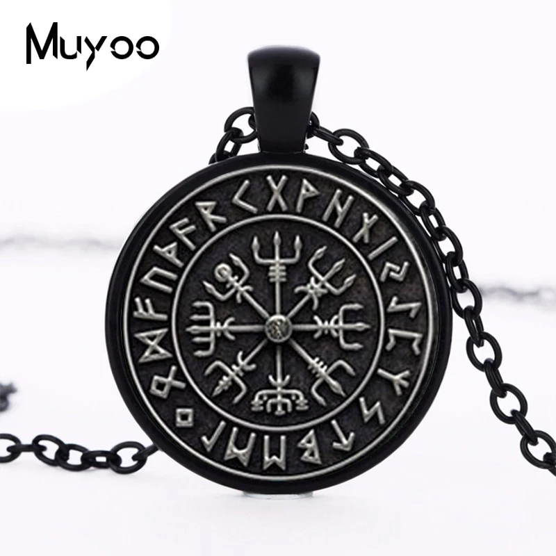 1 шт. Vegvisir Viking подвеска с компасом Ювелирное стекло кабошон ожерелье HZ1