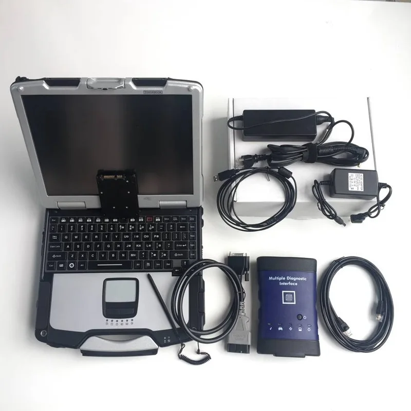 

Military CF30 laptop with SSD/HDD ready to use New Generation multiple diagnostic interface G-M Scanner MDI with GDS2 AND TECH2W