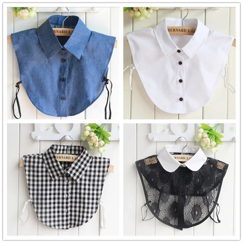 Женская шифоновая рубашка с искусственным воротником белый свитер цветами и