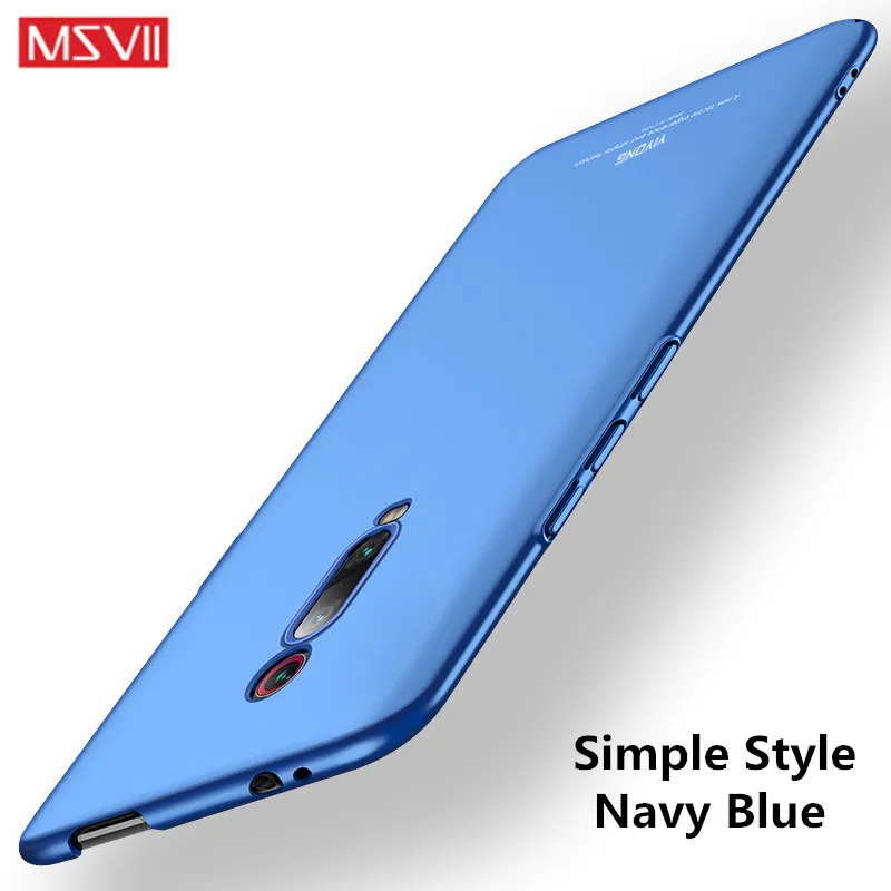 Simple Navy Blue MSVII Luxury Shockproof Hard PC phone Cover On For Xiaomi Redmi K20 Pro Global K20Pro K 20 xiomi mi 9T PRO MI9T PRO Bumper case - Цвет: Simple Navy Blue