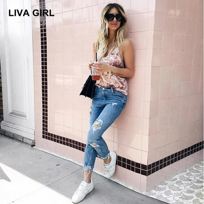 ЛИВА ДЕВУШКА жилет женщин 2017 Летняя мода Рукавов V Шеи Бархат бретели Sexy Партия