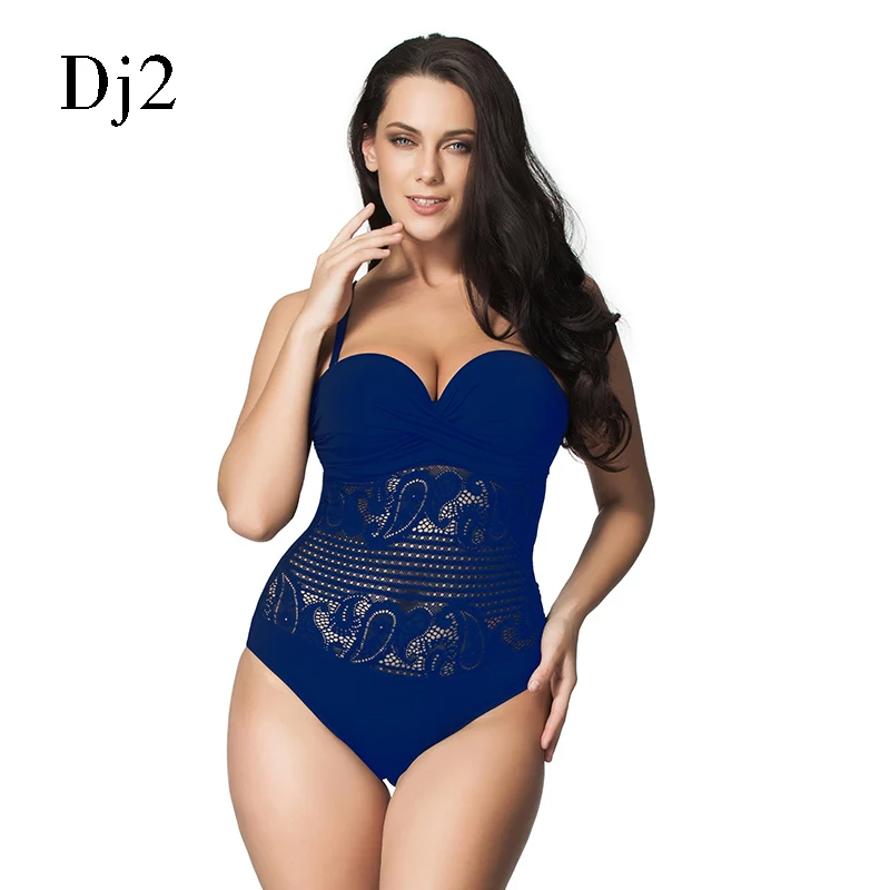 Лидер продаж сексуальный купальник с высоким вырезом Цельный для женщин плюс