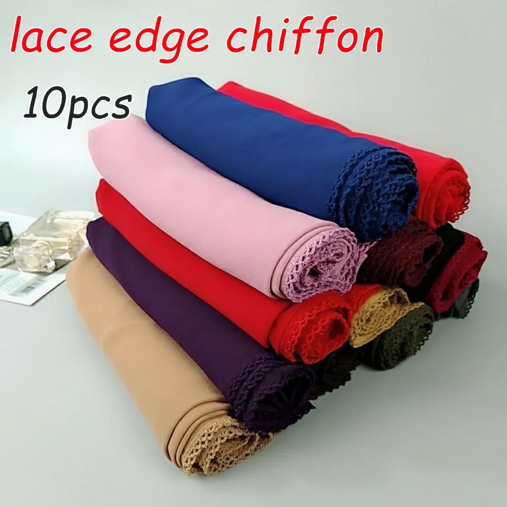 

V3 High quality bubble chiffon lace long hijab wrap shawls summer scarf scarves 180*75cm 10pcs 1lot can choose colors