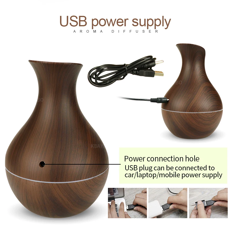 Ультразвуковой мини увлажнитель воздуха KBAYBO 130 мл USB диффузор эфирного масла для