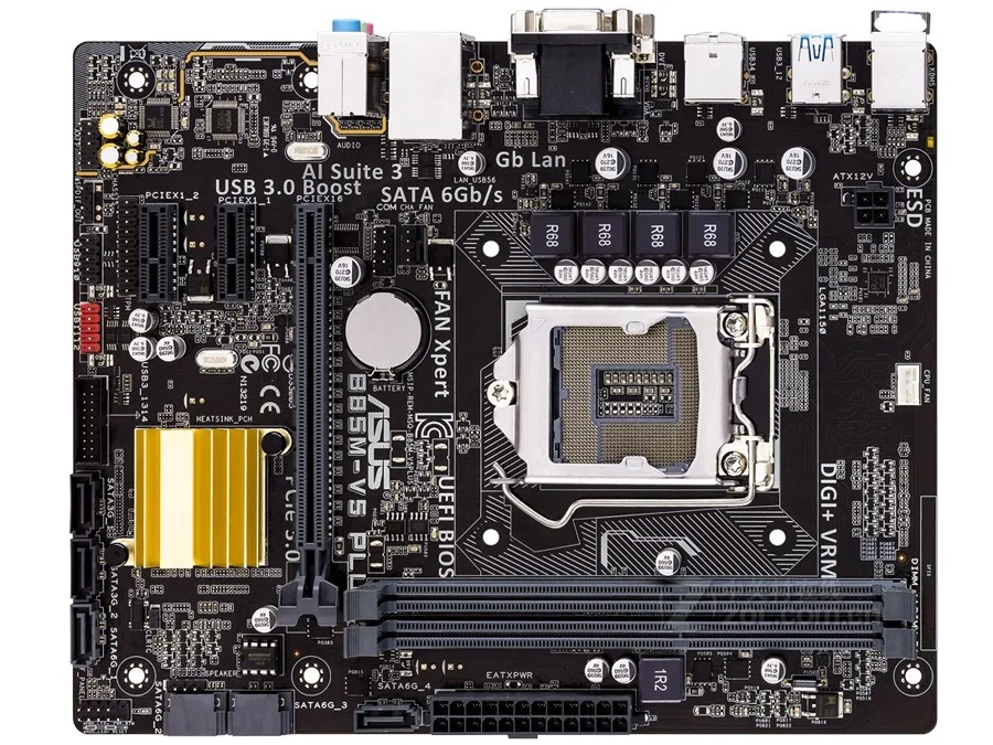 Оригинальная материнская плата ASUS B85M V5 PLUS DDR3 LGA 1150 для процессора I3 I5 I7 16 Гб B85