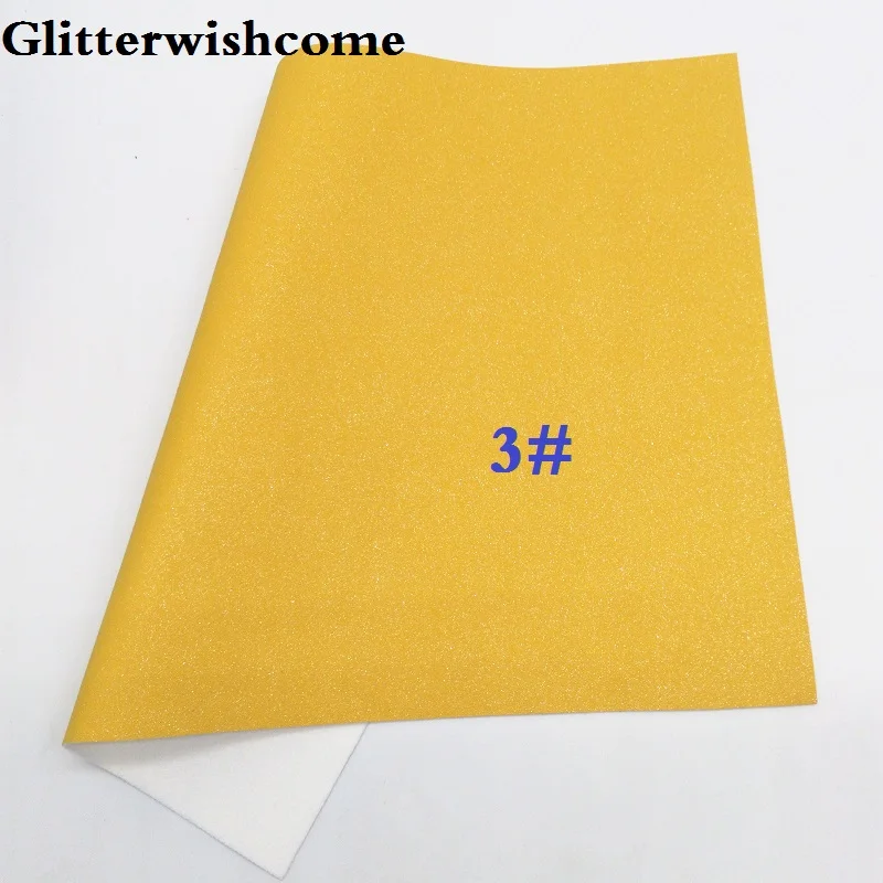 Glitterwishcome 21X29 см A4 размер винил для бантов замша блеск кожа Fabirc искусственная кожа листы для бантов, GM209A - Цвет: 3