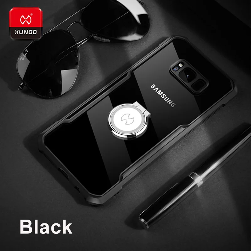 Роскошный силиконовый мягкий чехол в виде ракушки для samsung Galaxy S10 S8 S9 Plus Note 8 9 телефон противоударный 360 полная Защита задняя крышка чехол s - Цвет: Black