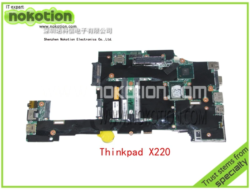 

Материнская плата NOKOTION 04w0696 04y1842 для ноутбука Lenovo Thinkpad X220 X220i с SR04S i3-2310M CPU QM67 материнская плата