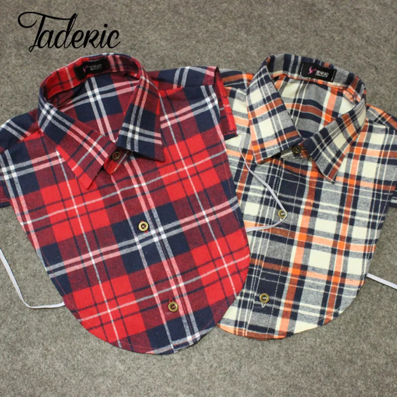 

Jaderic Hot Styles Women Men Lapel Fake False Collar Detachable Collar Plaid Shirt Collar 17 Styles