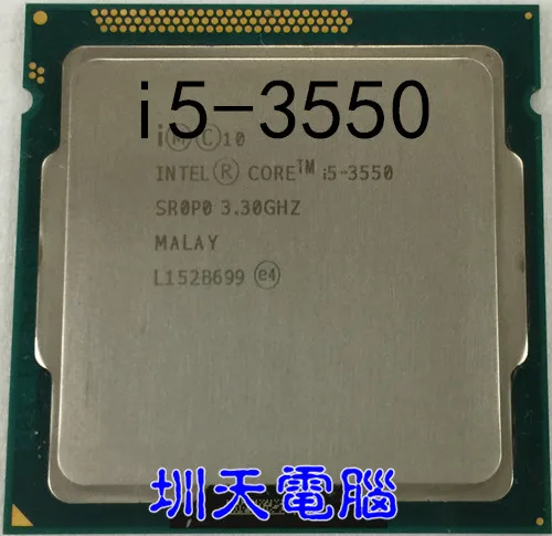 Lntel cpu I5-3550 четырехъядерный процессор 1155 pin I5 3550 центральный процессор процессорный кулер i5 3550 может работать