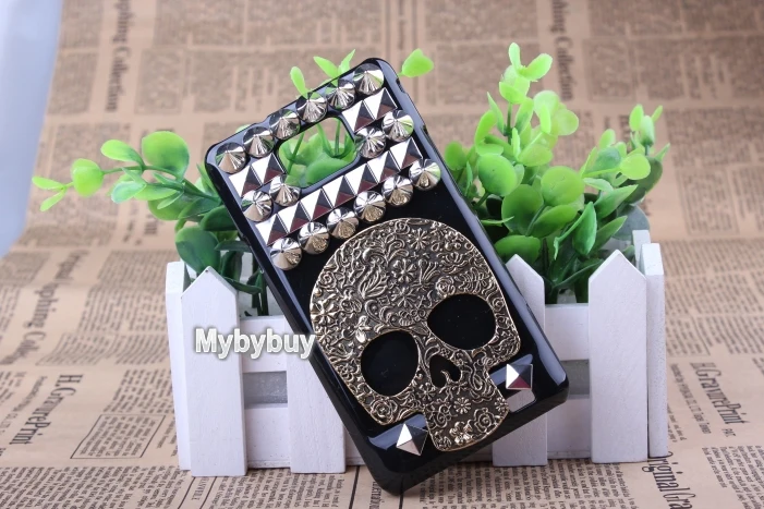 3D Punk Studs Spikes Rivet Skull Case For Samsung Galaxy S2 i9100 |