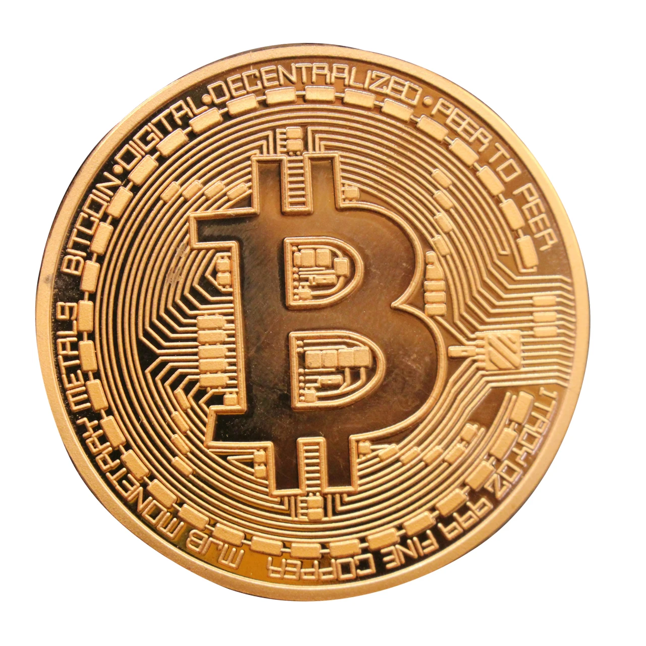 1 шт Позолоченные Bitcoin монета коллекционные подарок Casascius Бит монета арт-коллекция монет btc физической памятная монета TSLM1 - Цвет: Copper