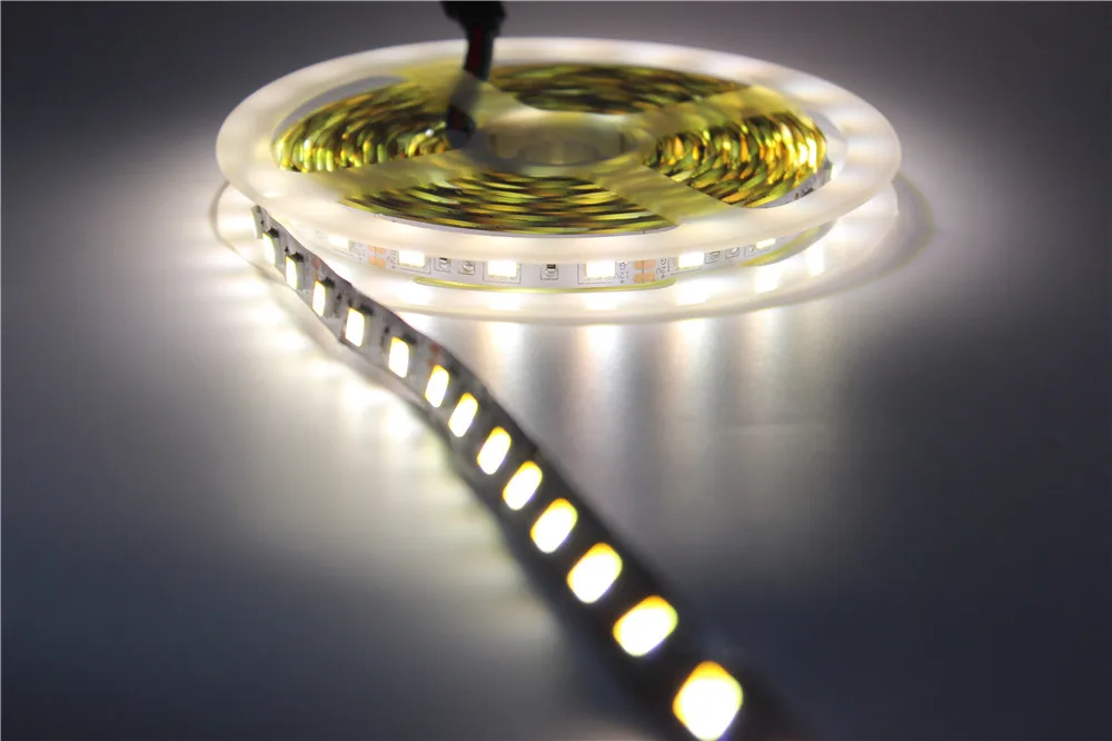 5mX Высококачественная Светодиодная лента 5050SMD WW + CW с регулируемой цветовой