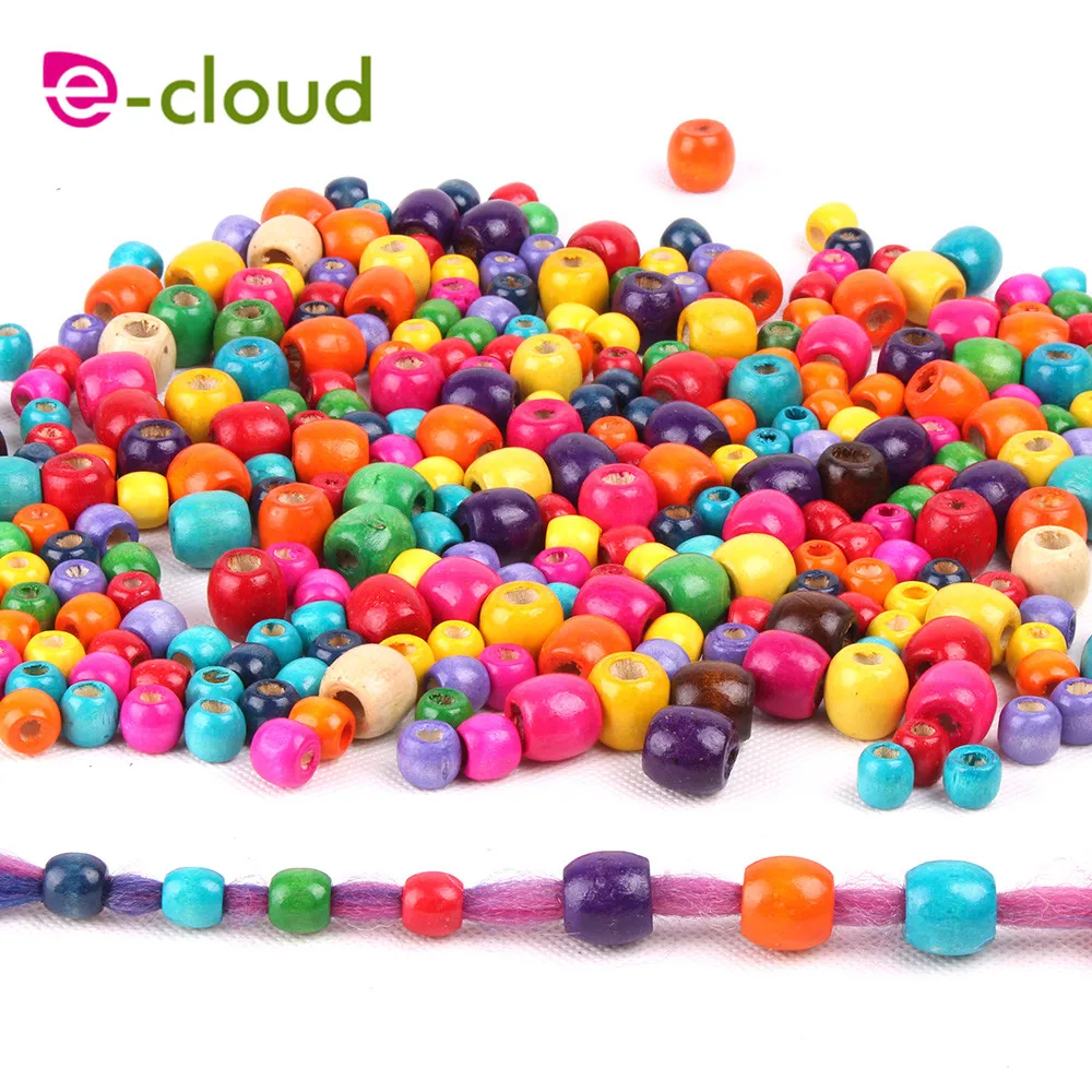 

2020 New Multi Color Round Wood Hair Beads Dread Dreadlock Beads for Jumbo Braid Dreadlock of Hair Accessories