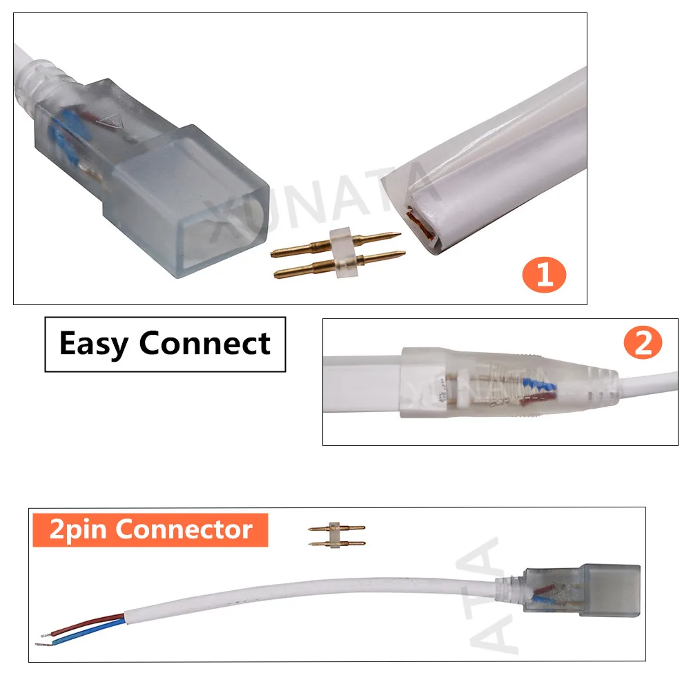 DC 12V 24V неоновый светильник водонепроницаемый SMD 2835 Светодиодный 120 светодиодов/м