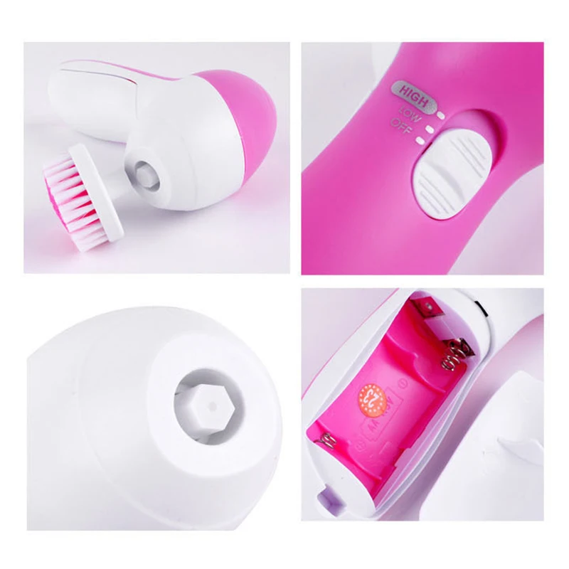 Электрическая Мойка для лица 5 в 1 очиститель пор очищающий массаж тела мини