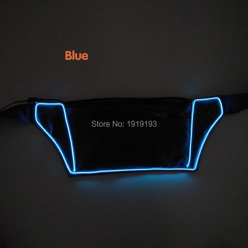 Оптовая продажа 5 шт портативный EL веревка мигающий спортивный пояс сумка Led