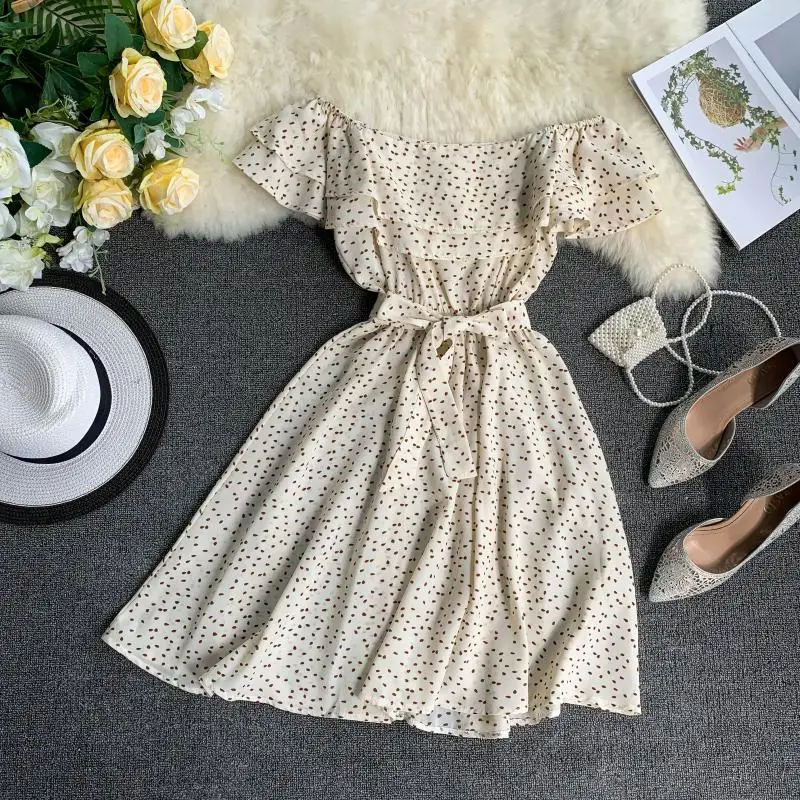 Таиланд женское праздничное короткое платье 2020 с рюшами милое цветочное летнее