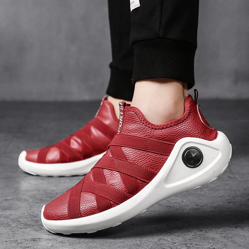 Мужская спортивная обувь для бега воздухопроницаемая кожа уличная подушка