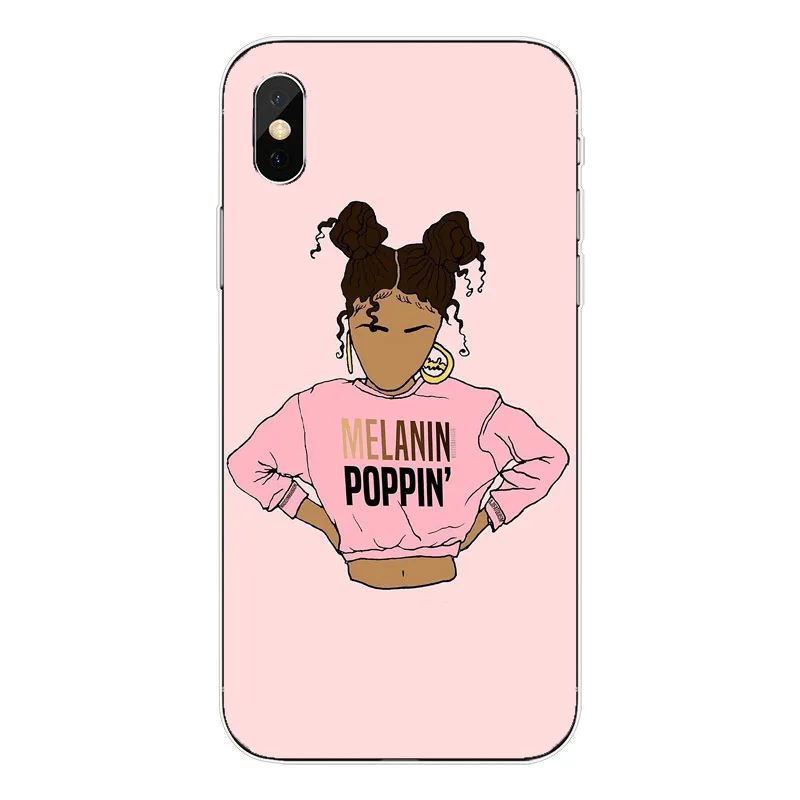 2bunz Melanin Poppin Aba Мягкий силиконовый чехол для телефона iPhone X 6 7 8 plus 5 5S se 6s Модный