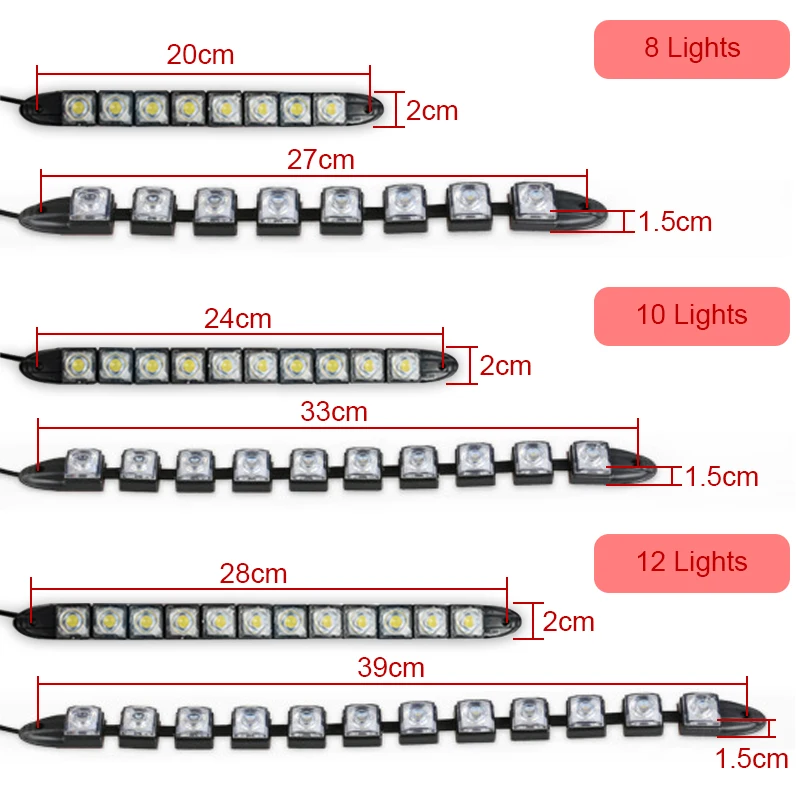 LENTAI 1 комплект Авто дневные ходовые огни Противотуманные фары лампы автомобилей