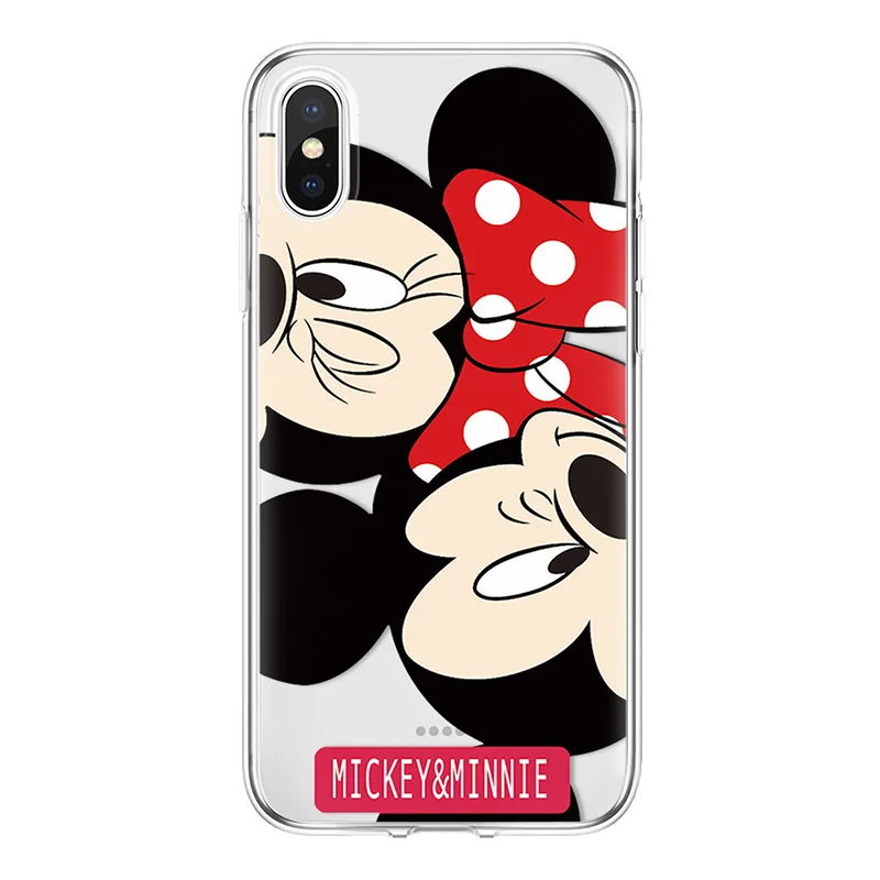 Милый мягкий чехол из ТПУ с Минни для iPhone 7 8 Plus 6 S задняя крышка XS Max XR X защитный