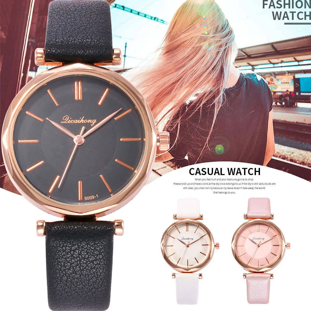 

Watch Women 2020 Luxury Brand Casual Leather Ladies Watches Fashion Female Quartz Wrist Watch Relojes Para Hombre New Arrival