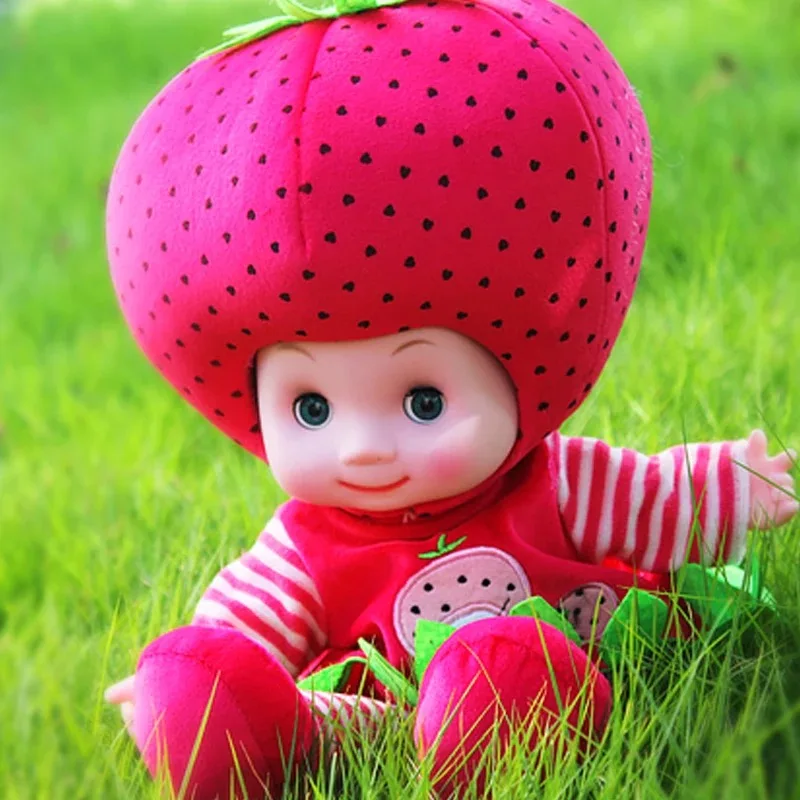 50 см фруктов Baby Doll реалистичные плюшевые аудиоплеером режимом сна куклы мягкие