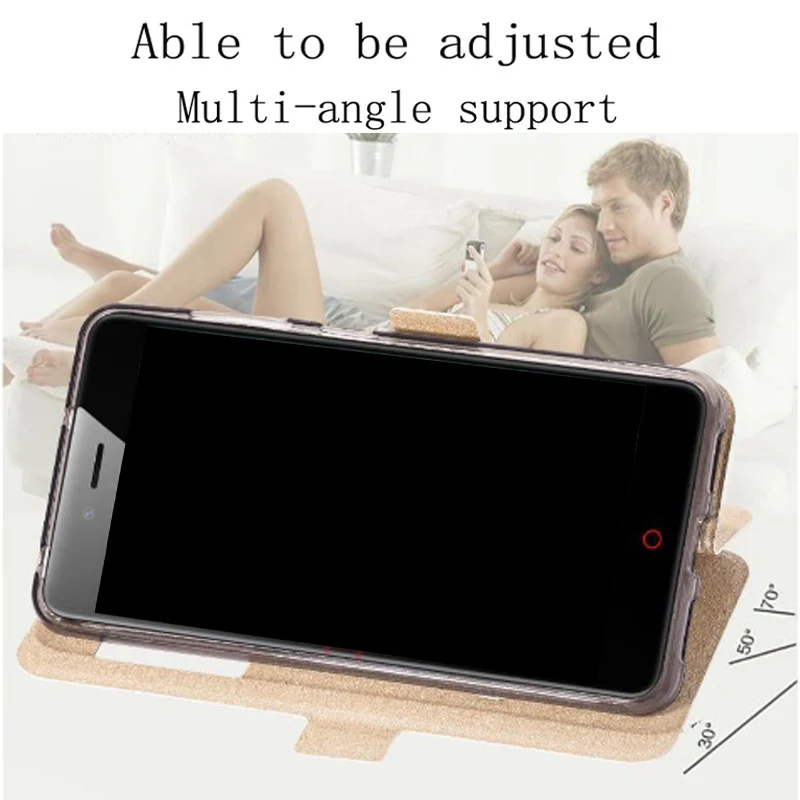 Чехол из искусственной кожи для ZTE Nubia Z11minis с окошком обзора чехол NX549J телефона Z 11