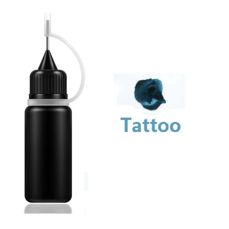 1 PC Tattoo Ink Татуировки, Пигмент для временных татуировок. Натуральный и долговечный(органический Jagua Фруктовый гель/чернила). Без спирта. 10 мл 6 цветов и перерабатываемые Шаблоны - Цвет: 1 PC Tattoo Ink