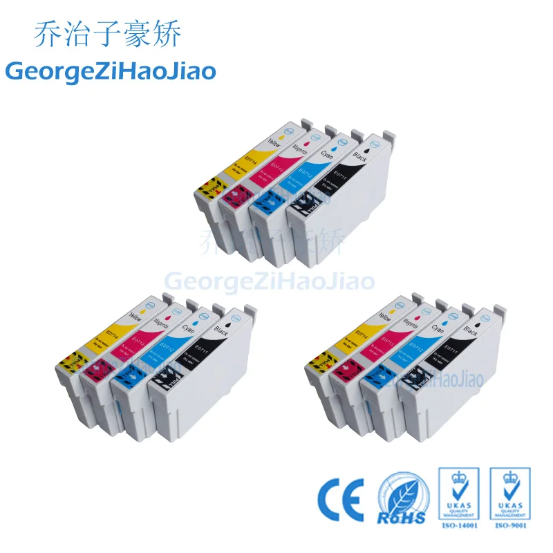 0711XL 3 комплекта Совместимый картридж для Epson D78 D92 D120 DX4000 DX4050 DX4400 DX4450 DX5000 полный с