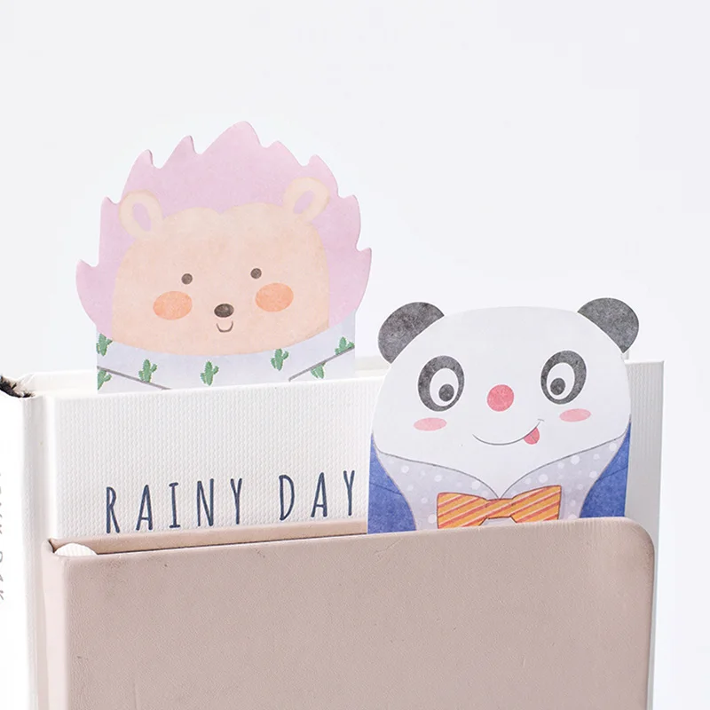 4 шт./лот милые животные Липкие заметки панда Медведь овца Памятка наклейки