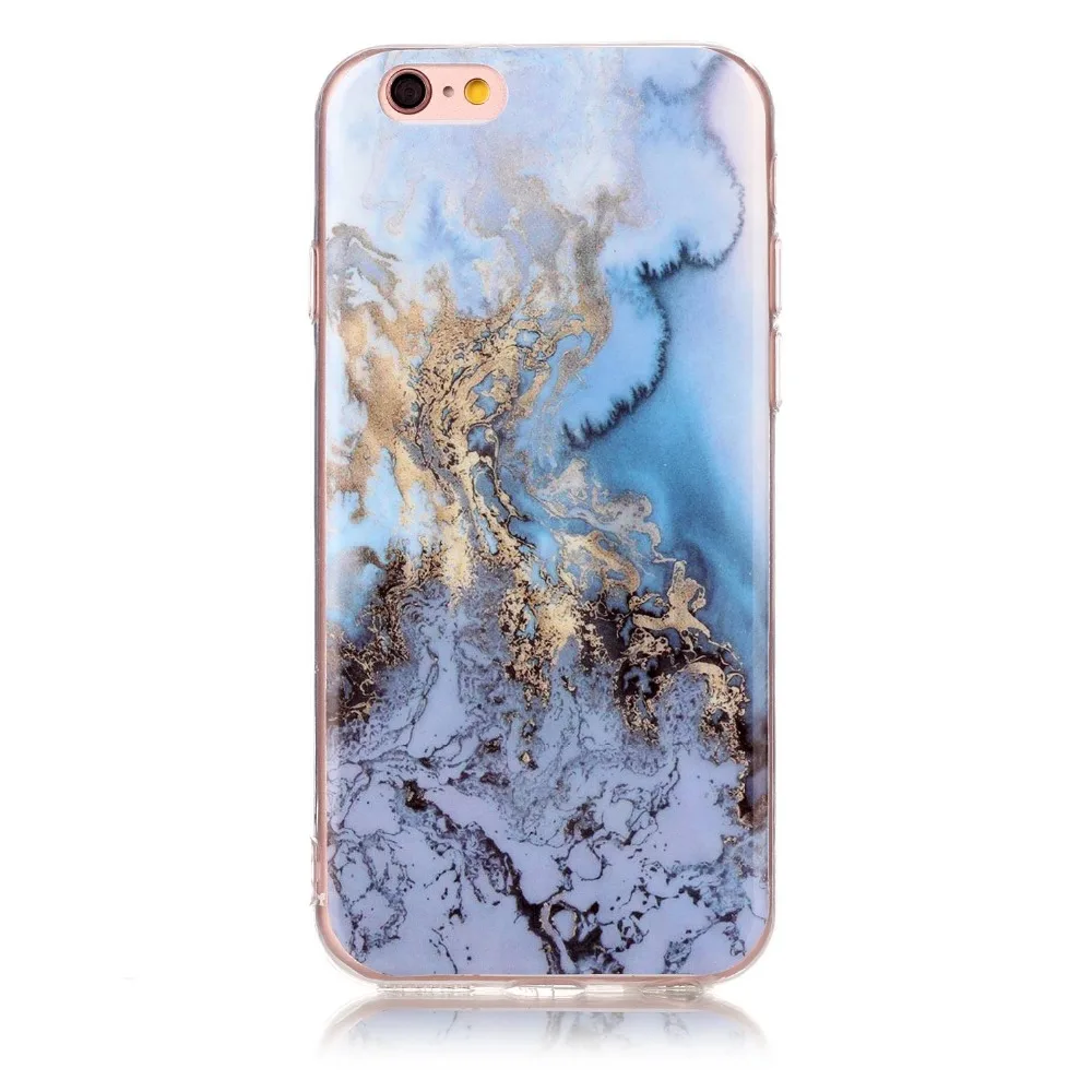 For iphone 6 Luxury Blue White Green Black Marble Design Phone Case Apple Iphone 6s 4.7inch Gloss TPU Soft Back Cover |