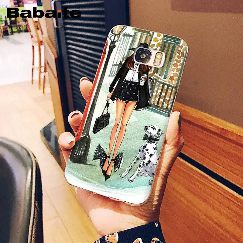 Модный тонкий чехол для телефона Babaite с кофейной чашкой мамы и дочки Samsung S5 S6 edge Plus