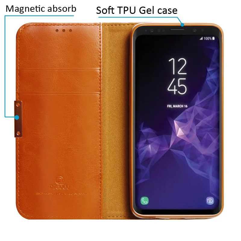 DZGOGO чехол из натуральной коровьей кожи для samsung Galaxy S9 Plus роскошный Магнитный чехол-кошелек