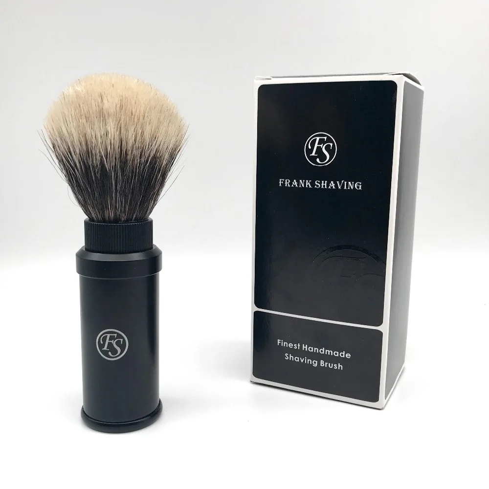11 &quotFS&quot 21 мм черная алюминиевая дорожная Щетка для бритья лучшие волосы барсука