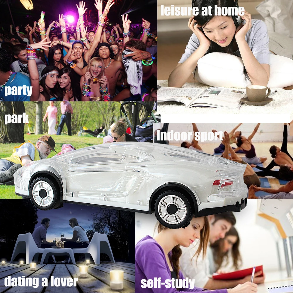 Mini wireless bluetooth speaker usb music for computer phone support fm radio TF card USB line-in movable Porsche shape | Электроника